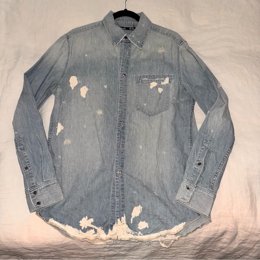 Men's Distressed Denim Shirt - Ksubi